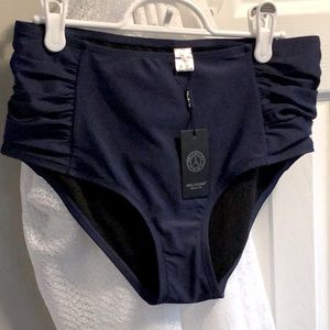 BNWT.    RELLECIGA HIGH WAIST Bikini BOTTOMS.  Size Large- fit more like Medium